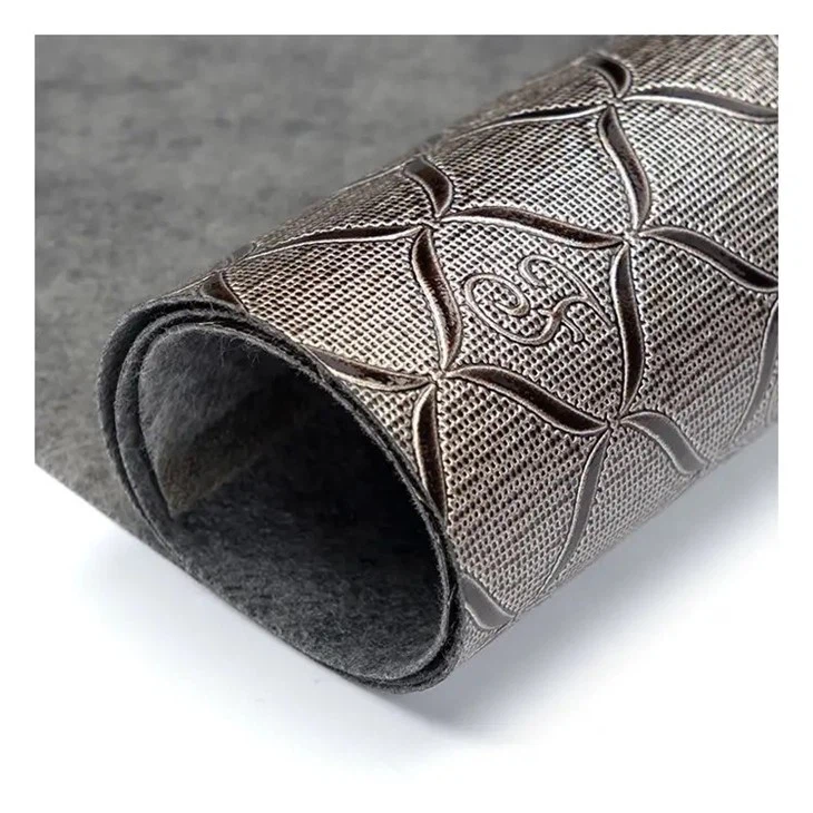 Customized Pvc Bright Geometric Pattern Artificial Synthetic Leather Packaging Wallet Box Notebook Faux Leather Fabric