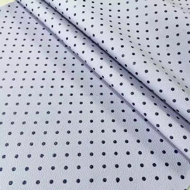 PU Synthetic Leather Embossed Hot Stamping Process Small Pattern Skin Feeling Lines For Bags And Shoes Making